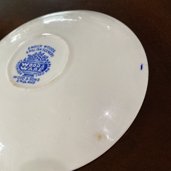 Enoch Woods Blue & White Round  Bowl Enoch Woods English Scenery Woods Sons Blue - Picture 6 of 6